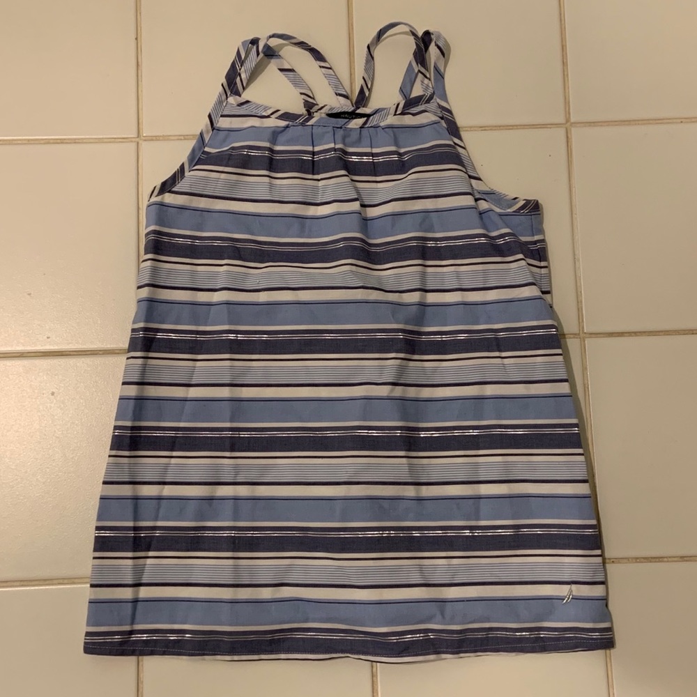 Blue and white striped adorable tank top!